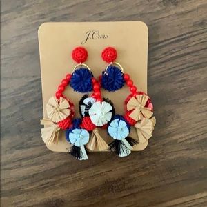 J.crew raffia flower earring